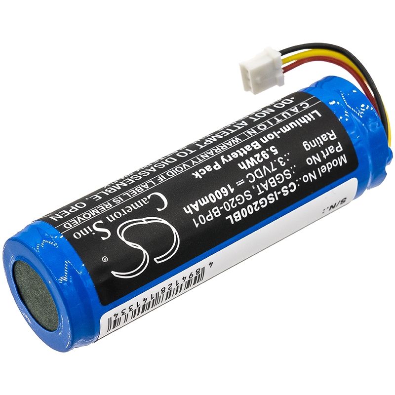 Li-ion Battery fits Intermec, Sg20, Sg20b, Sg20b1d 3.7V, 1600mAh Barcode Scanner Cameron Sino Technology Limited