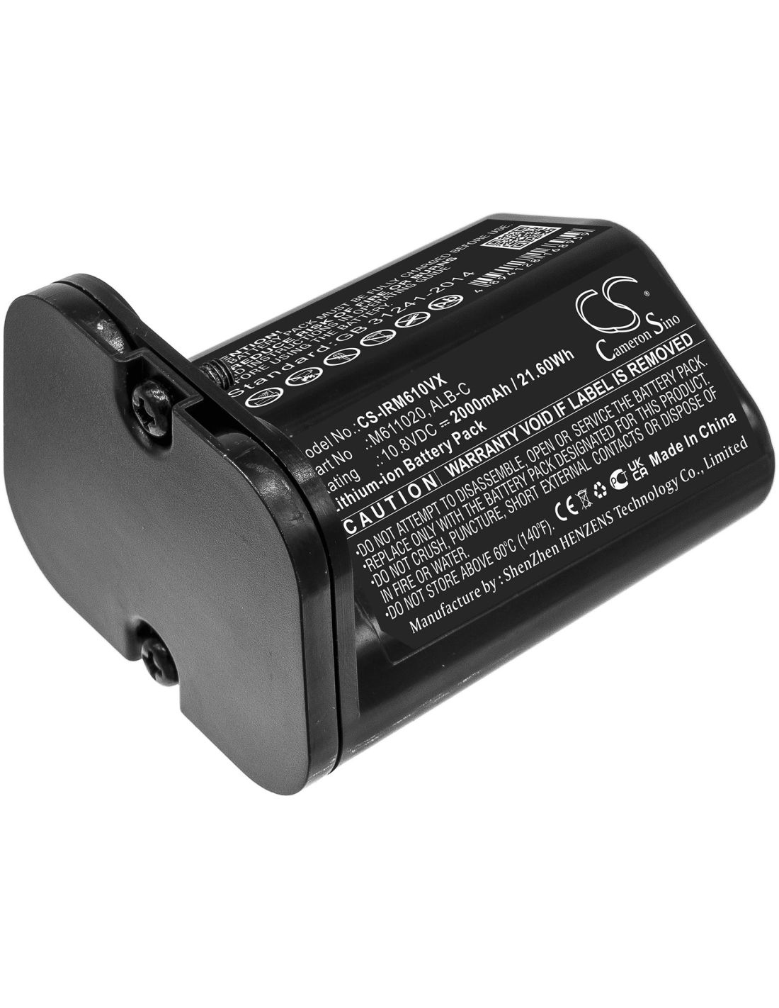 Li-ion Battery fits Irobot, Braava Jet M6 10.8V, 2000mAh Vacuum Cameron Sino Technology Limited