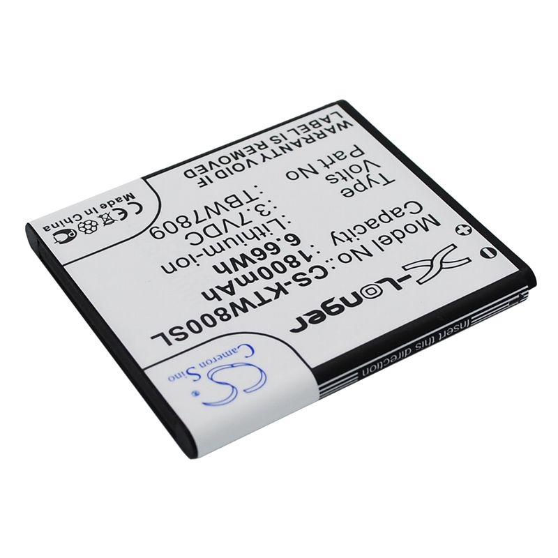 Li-ion Battery fits K-touch, e6, e806, t6 3.7V, 1800mAh Communications Cameron Sino Technology Limited (Suspended)