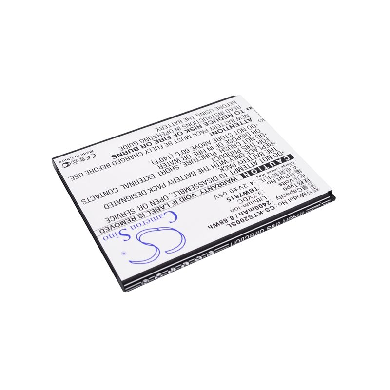Li-ion Battery fits K-touch, s2, v5 3.7V, 2400mAh Mobile & SmartPhone Cameron Sino Technology Limited