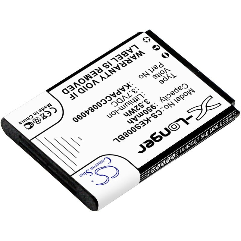 Li-ion Battery fits Kap Else, Eskapad, Es-kap-ad Vr 3.7V, 950mAh Payment Terminal Cameron Sino Technology Limited