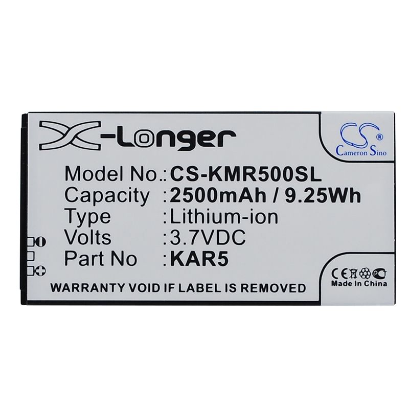 Li-ion Battery fits Kazam, life r5 3.7V, 2500mAh Communications Cameron Sino Technology Limited (Suspended)