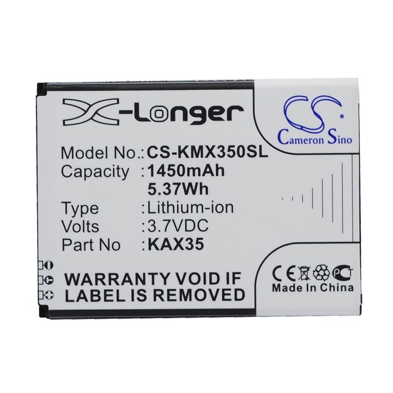 Li-ion Battery fits Kazam, trooper x3.5 3.7V, 1450mAh Mobile & SmartPhone Cameron Sino Technology Limited