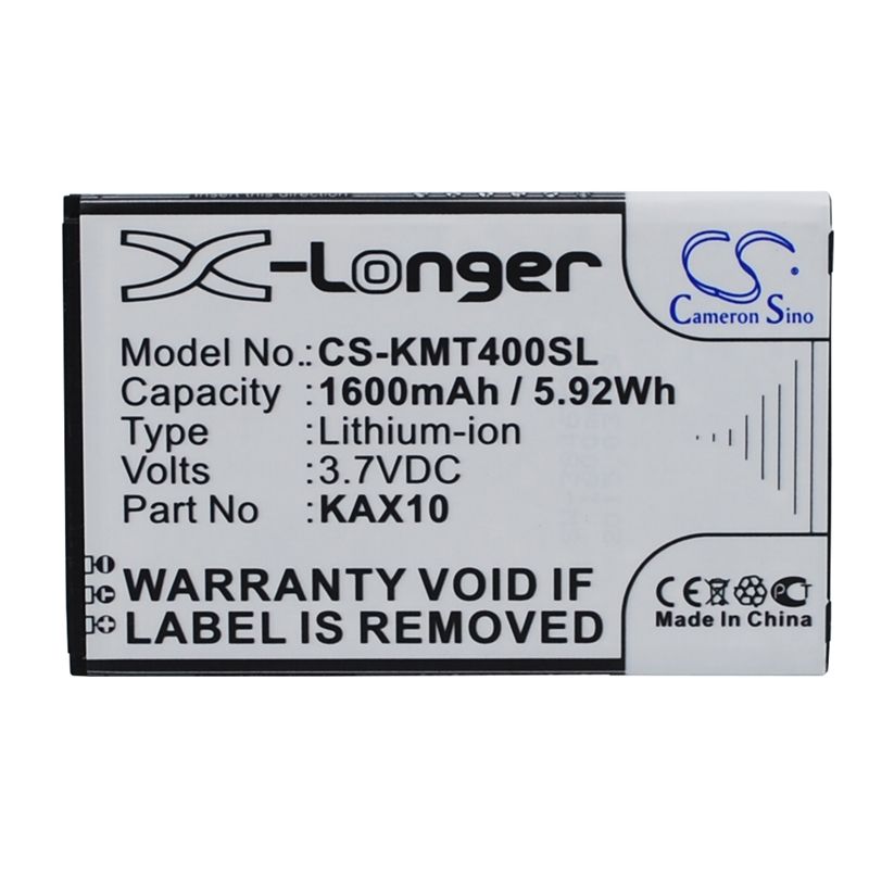 Li-ion Battery fits Kazam, trooper x4.0 3.7V, 1600mAh Mobile & SmartPhone Cameron Sino Technology Limited