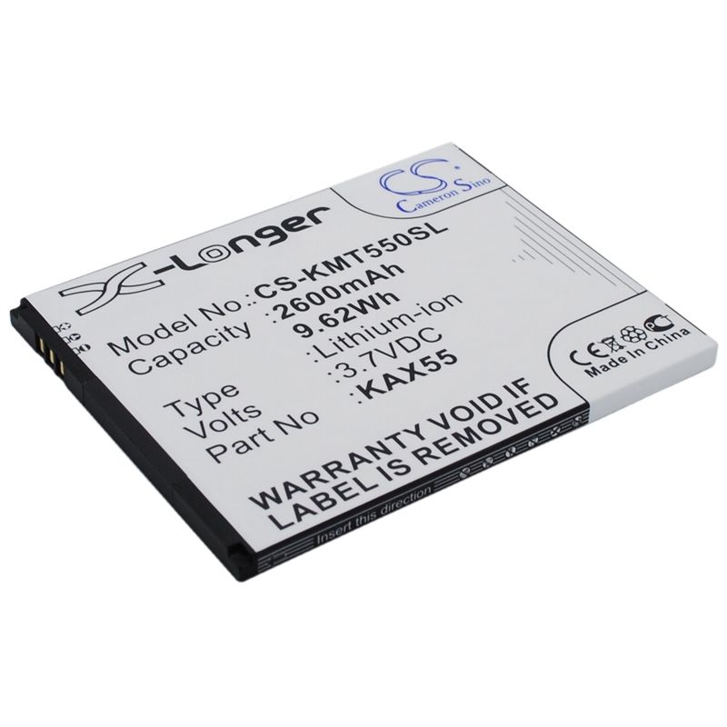 Li-ion Battery fits Kazam, trooper x5.5 3.7V, 2600mAh Mobile & SmartPhone Cameron Sino Technology Limited