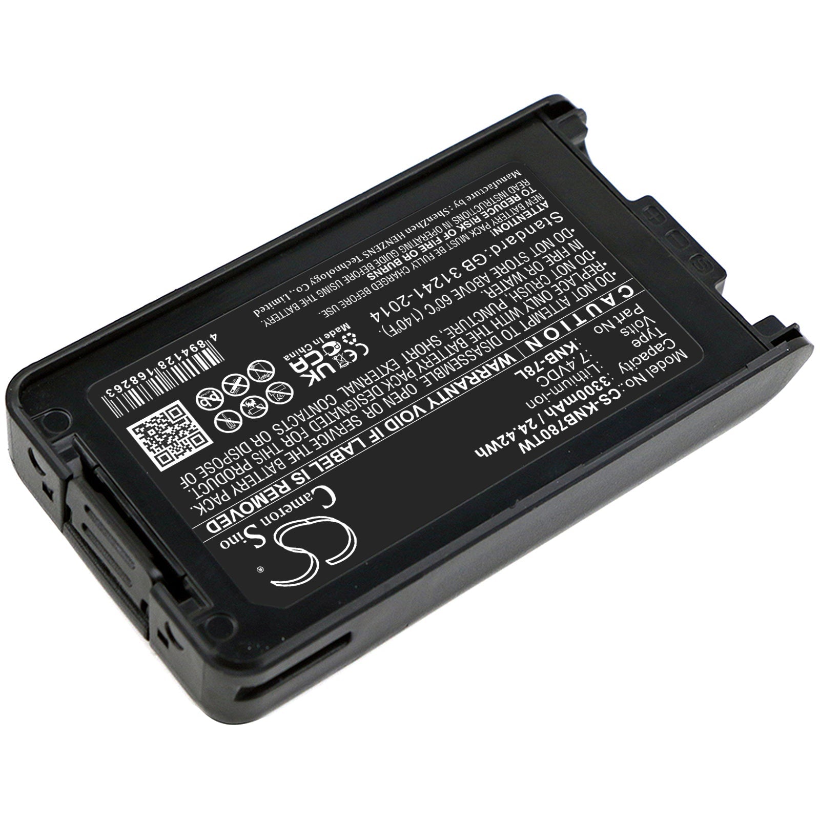 Li-ion Battery fits Kenwood, Nx-220, Nx-320, Nx3200 7.4V, 3300mAh Two-Way Radio Cameron Sino Technology Limited