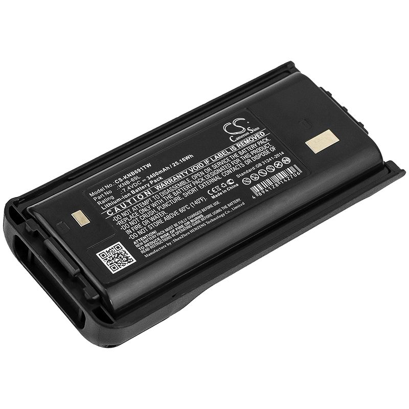Li-ion Battery fits Kenwood, Nx-240, Nx-240v16p, Nx-240v16p2 7.4V, 3400mAh Two-Way Radio Cameron Sino Technology Limited