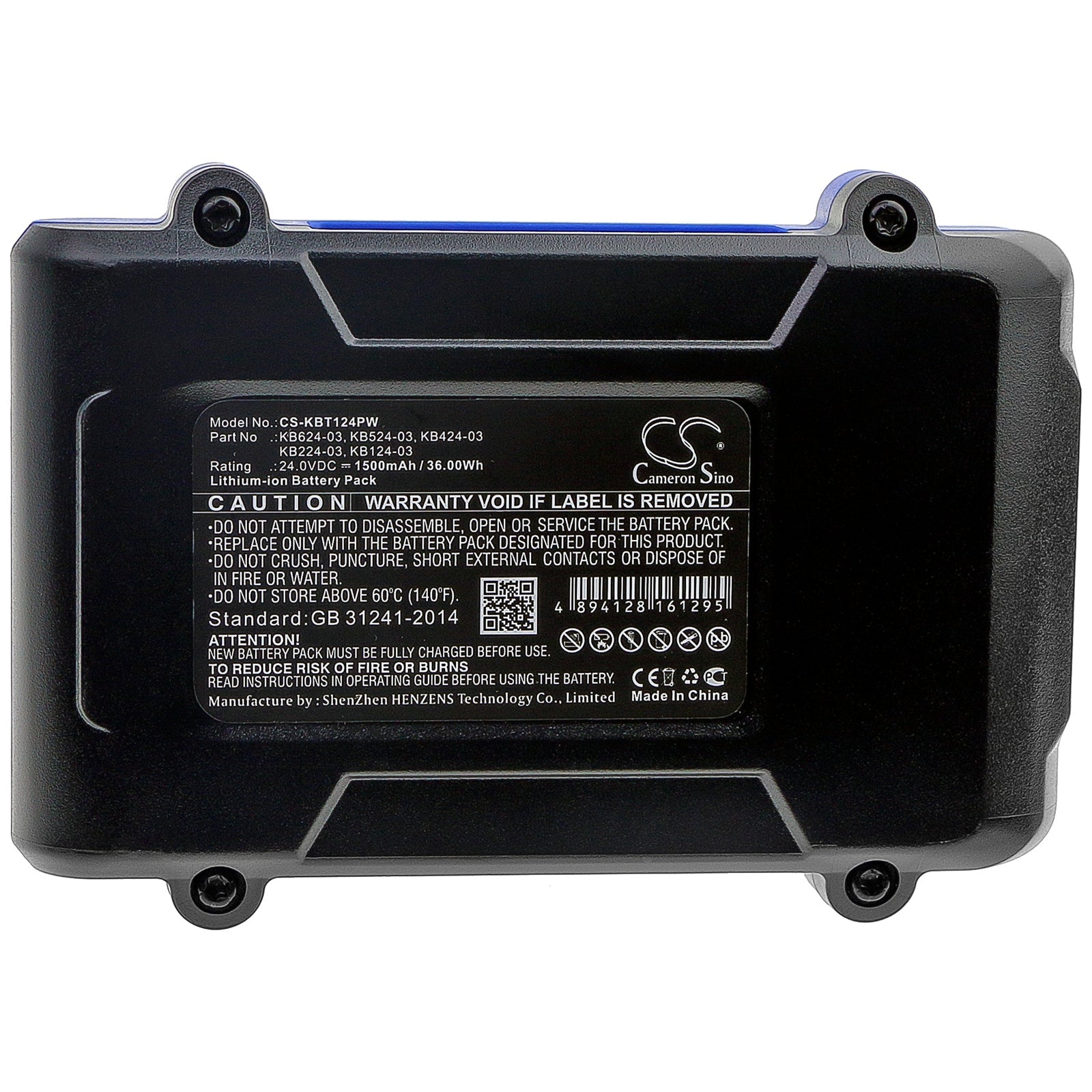 Li-ion Battery fits Kobalt, Kb124-03, Kb224-03, Kb424-03, Kb524-03, Kb624-03 24.0V, 1500mAh Power Tools Cameron Sino Technology Limited