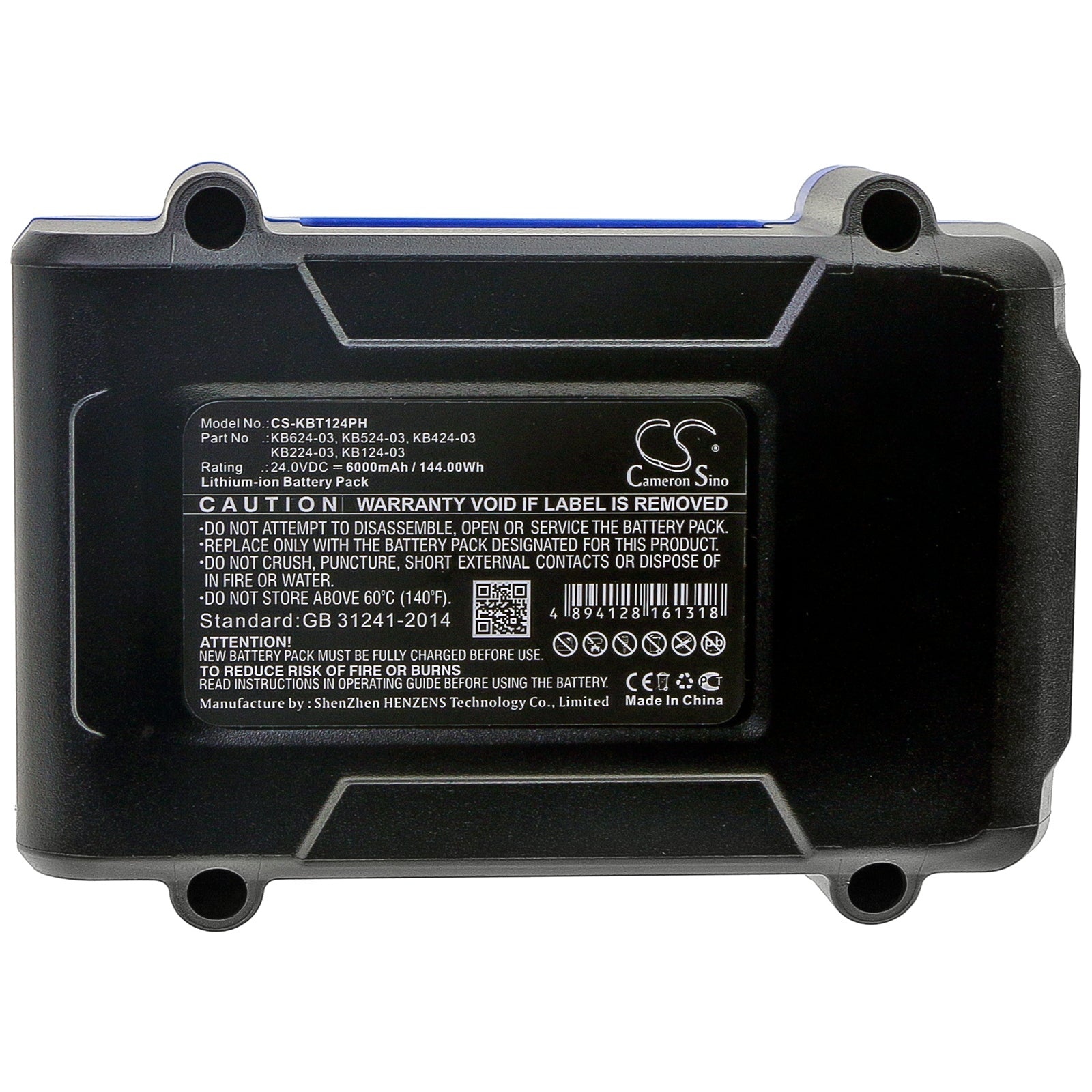Li-ion Battery fits Kobalt, Kb124-03, Kb224-03, Kb424-03, Kb524-03, Kb624-03 24.0V, 6000mAh Power Tools Cameron Sino Technology Limited