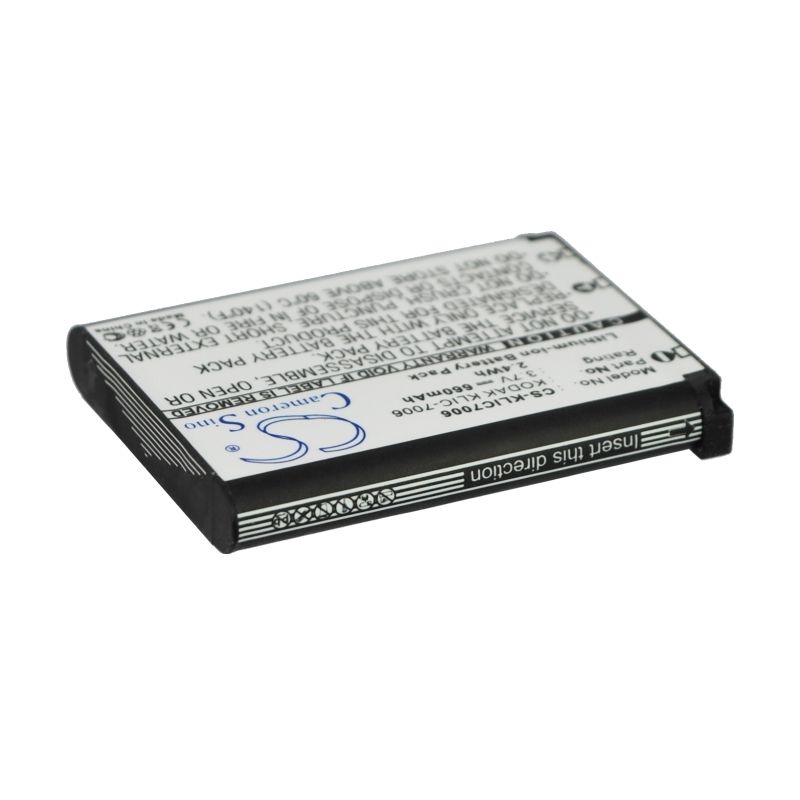 Li-ion Battery Fits Kodak, Easyshare M200, Easyshare M215, Easyshare M22 3.7v, 660mah Camera Cameron Sino Technology Limited