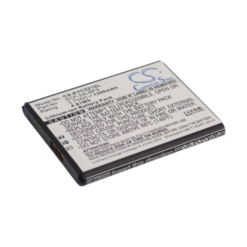 Li-ion Battery fits Kyocera, c5215, hydro edge 3.7V, 1300mAh Mobile & SmartPhone Cameron Sino Technology Limited