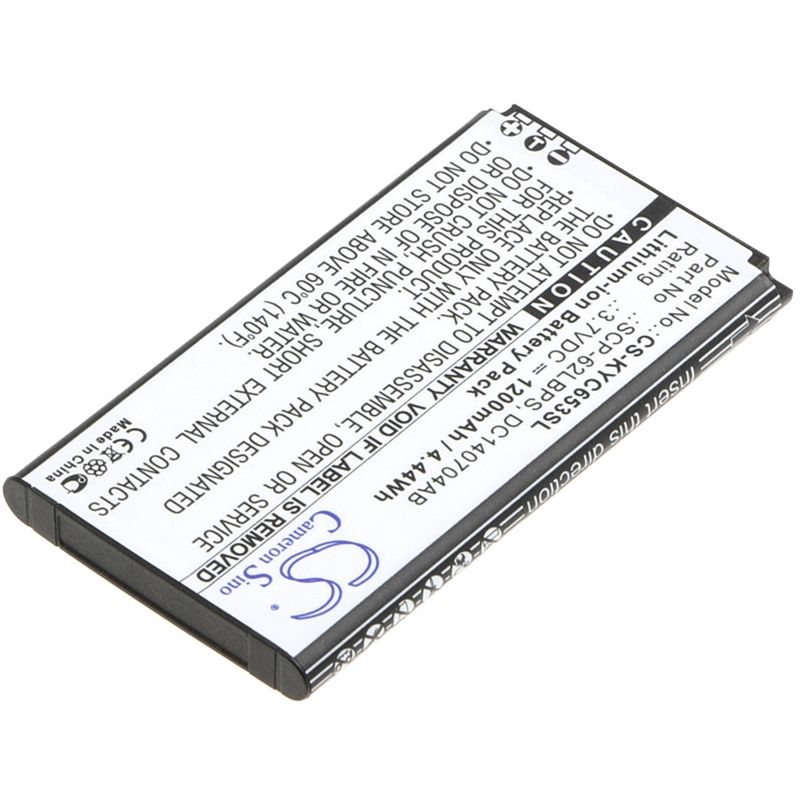 Li-ion Battery fits Kyocera, c6530, c6530n, hydro life 3.7V, 1200mAh Mobile & SmartPhone Cameron Sino Technology Limited