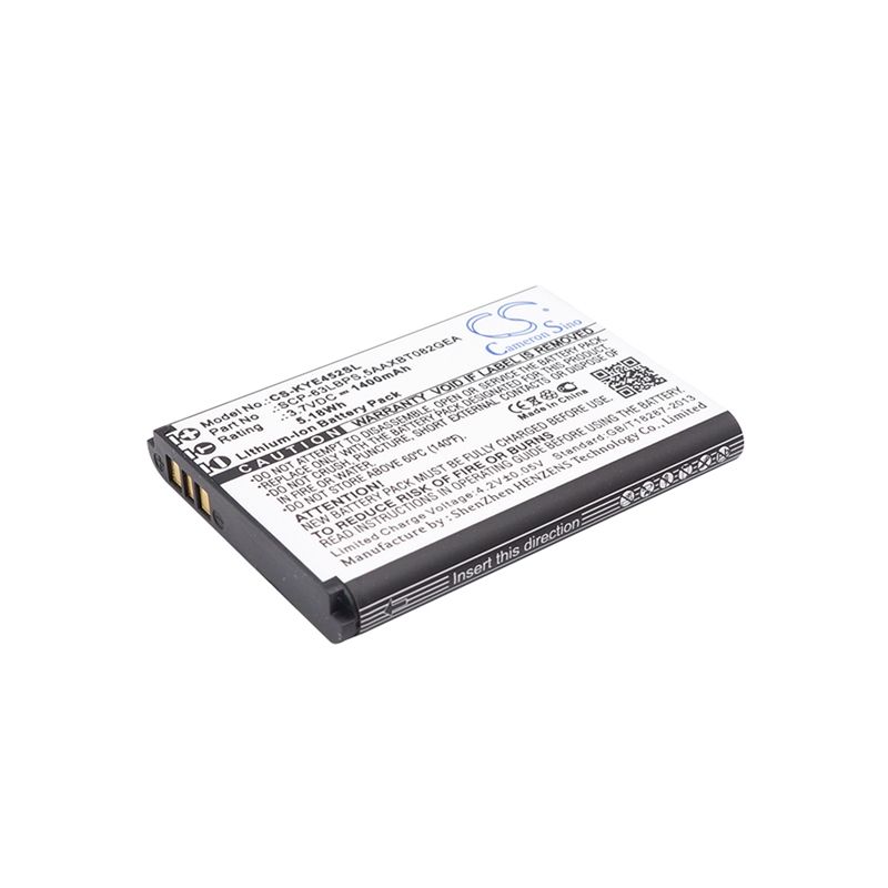 Li-ion Battery Fits Kyocera, Dura Xv+, Duraxa, Duraxe 3.7v, 1400mah Mobile & SmartPhone Cameron Sino Technology Limited