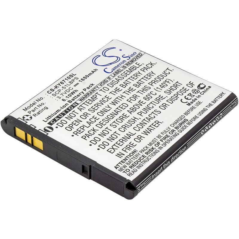 Li-ion Battery fits Kyocera, e6710, e6715, torque 3.7V, 1650mAh Mobile & SmartPhone Cameron Sino Technology Limited