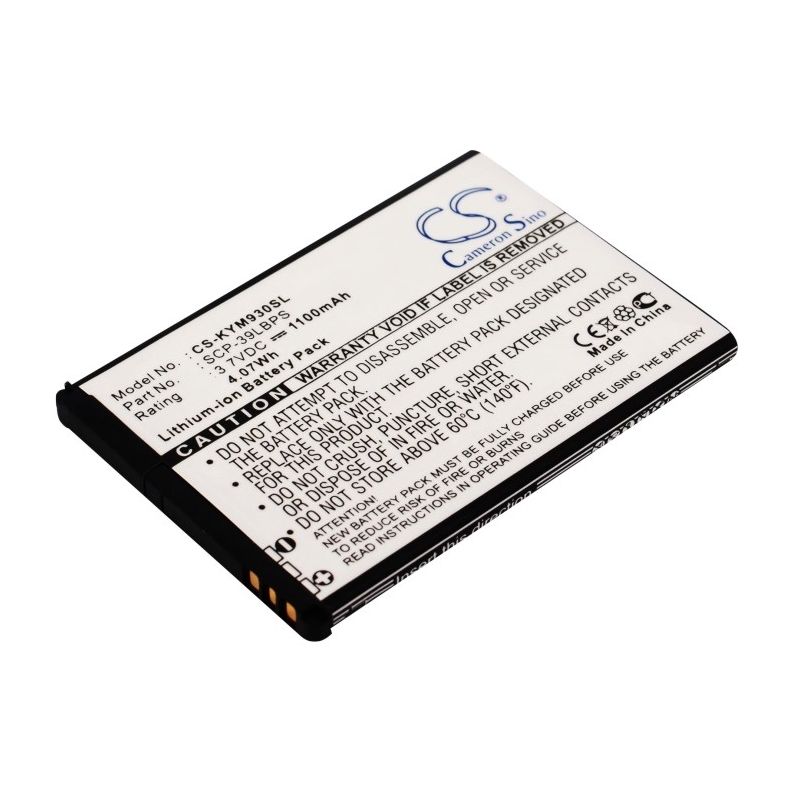 Li-ion Battery fits Kyocera, echo, m9300, scp-9300 3.7V, 1100mAh Mobile & SmartPhone Cameron Sino Technology Limited