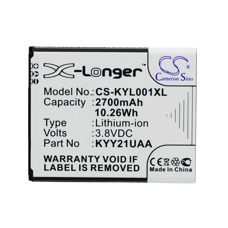 Li-ion Battery fits Kyocera, urbano l01 3.8V, 2700mAh Communications Cameron Sino Technology Limited (Suspended)