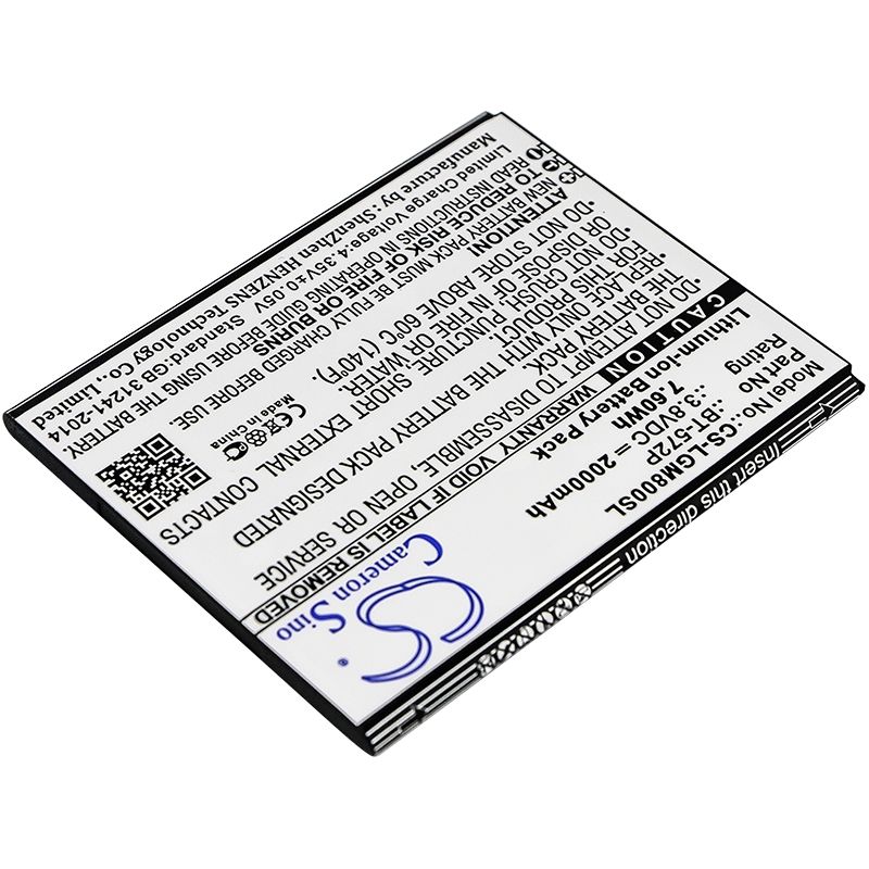 Li-ion Battery fits Leagoo, m5 max, m8 3.8V, 2000mAh Mobile & SmartPhone Cameron Sino Technology Limited