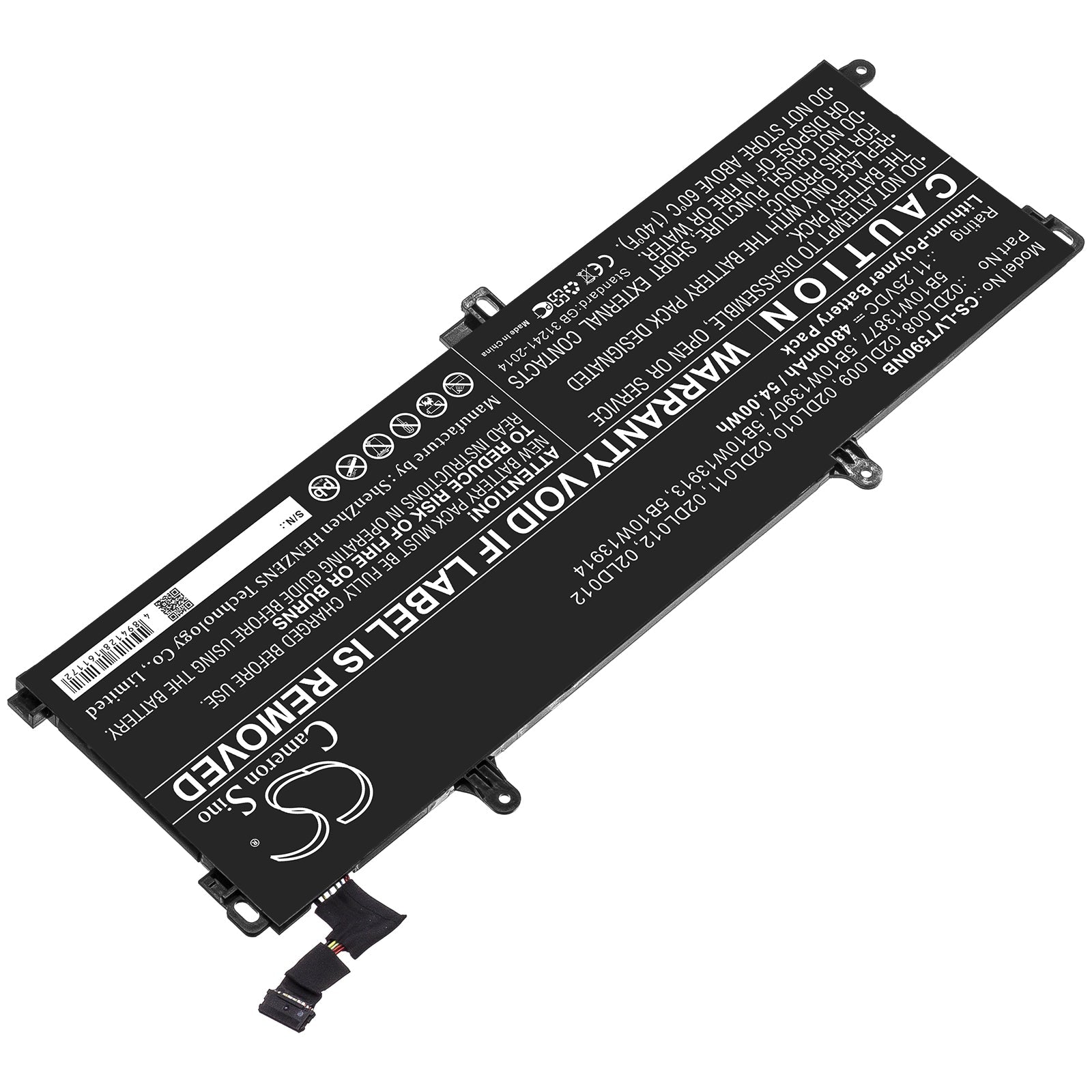 Li-ion Battery fits Lenovo, 02dl008, 02dl009, 02dl010, 02dl011, 02dl012, 02ld012, 31cp5/88/70, 5b10w13877, 5b10w13907, 5b10w1391 Notebook & Laptop Cameron Sino Technology Limited