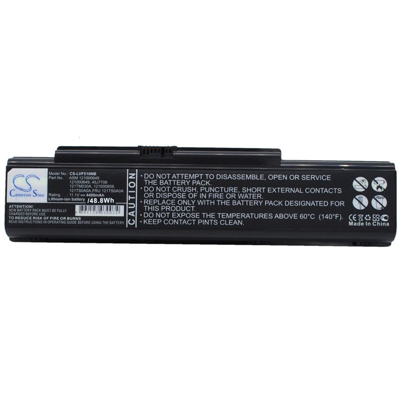 Li-ion Battery fits Lenovo, 3000 Y500, 3000 Y500 7761, 3000 Y510 11.1V, 4400mAh Notebook & Laptop Cameron Sino Technology Limited