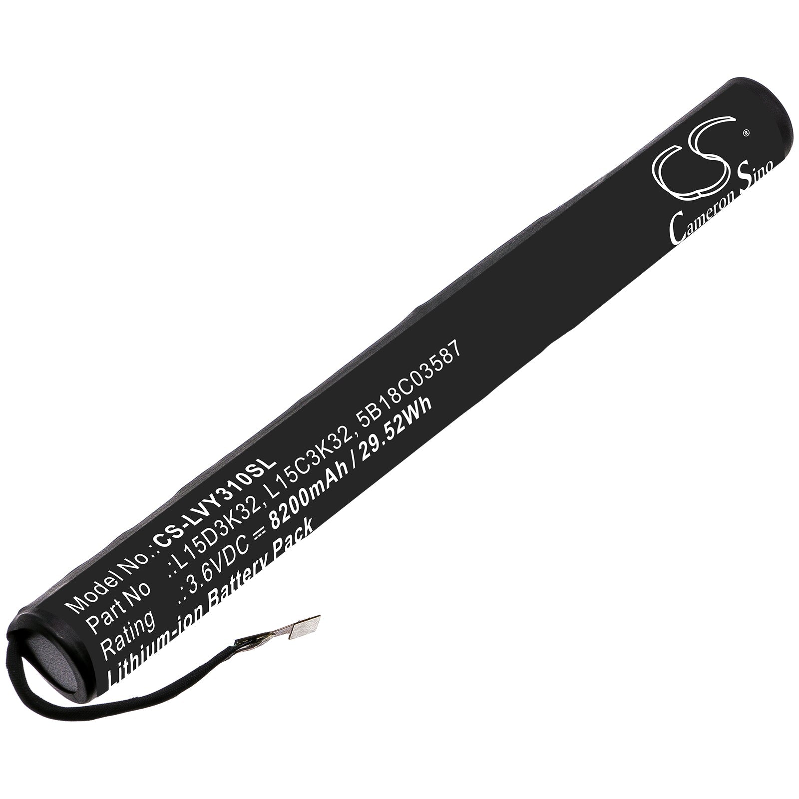 Li-ion Battery fits Lenovo, 5b18c03587, L15c3k32, L15d3k32 3.6V, 8200mAh Tablet Cameron Sino Technology Limited