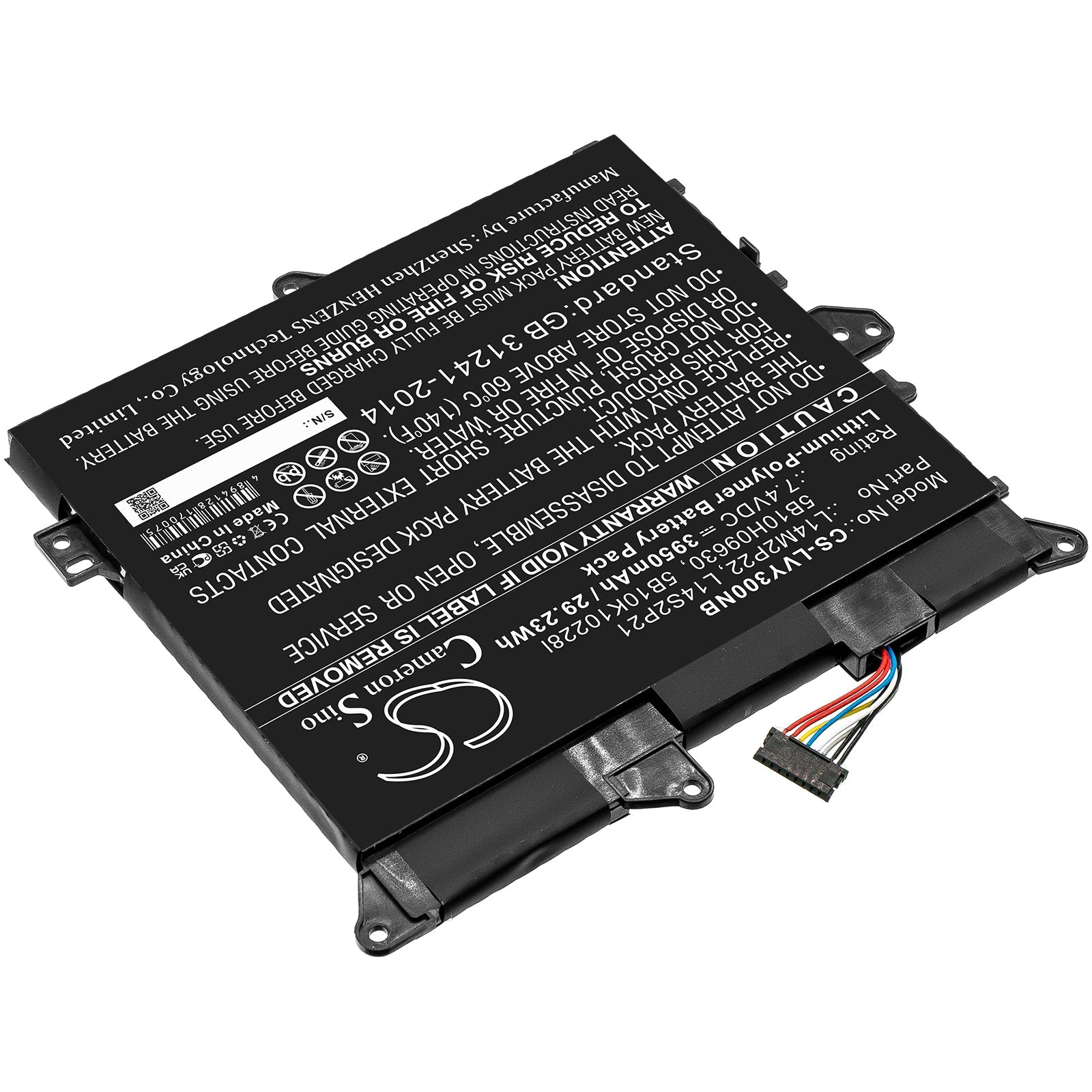 Li-ion Battery fits Lenovo, 80lx, 80lx001kus, 80lxx005us 7.4V, 3950mAh Notebook & Laptop Cameron Sino Technology Limited