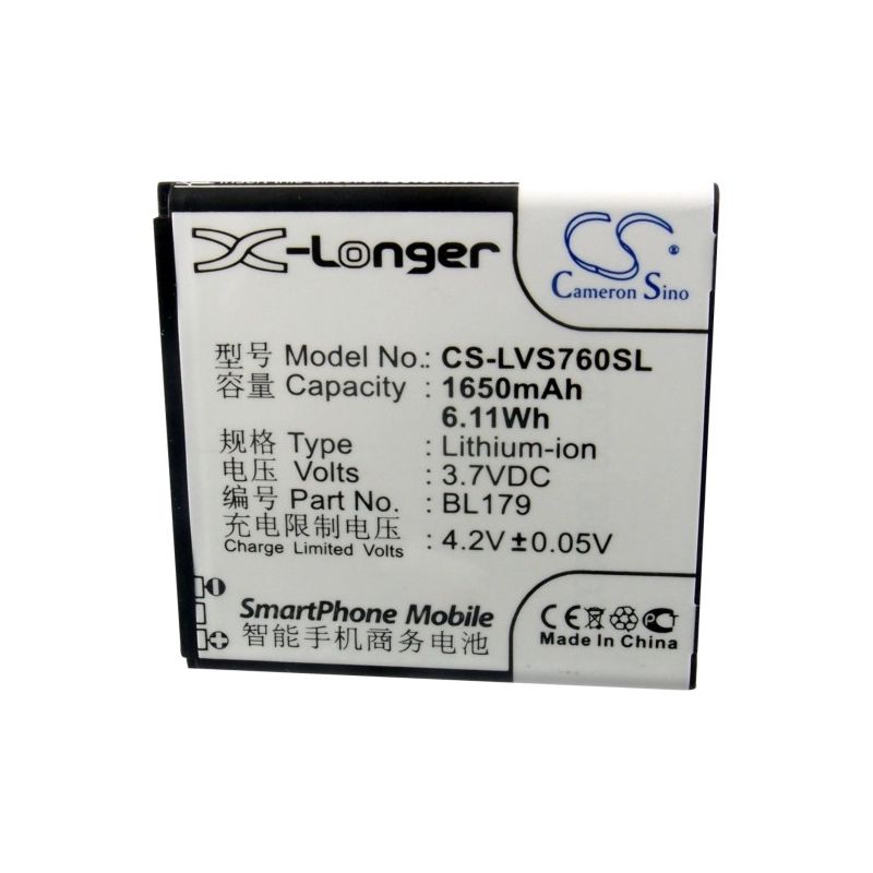 Li-ion Battery fits Lenovo, a288t, a298, a298t 3.7V, 1650mAh Mobile & SmartPhone Cameron Sino Technology Limited