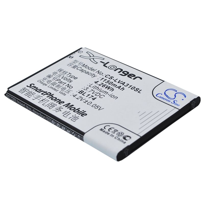 Li-ion Battery fits Lenovo, a30t 3.7V, 1150mAh Mobile & SmartPhone Cameron Sino Technology Limited