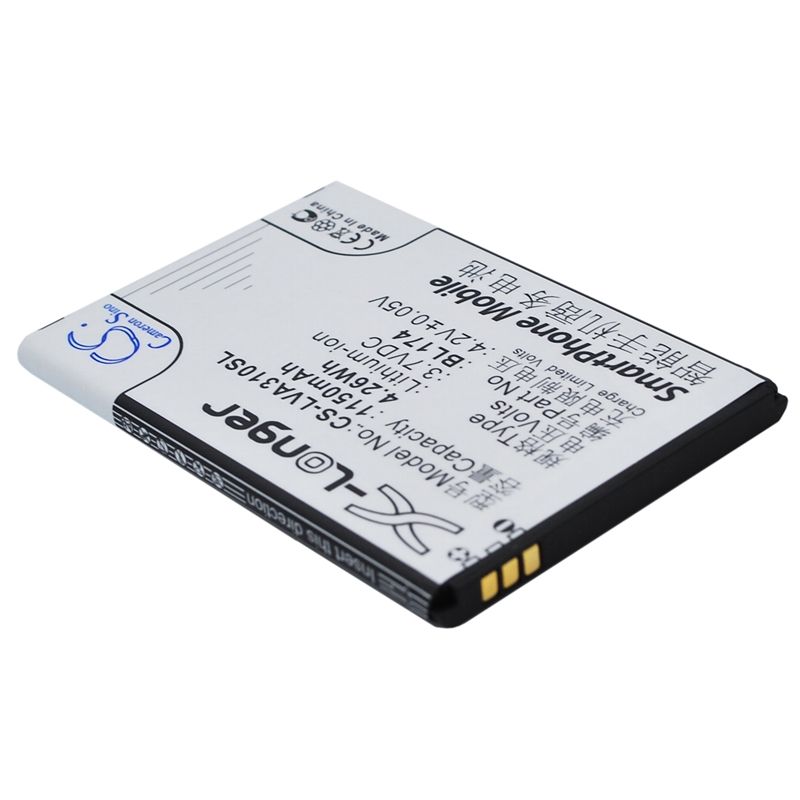 Li-ion Battery fits Lenovo, a30t 3.7V, 1150mAh Mobile & SmartPhone Cameron Sino Technology Limited
