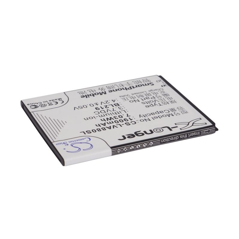 Li-ion Battery Fits Lenovo, A388t, A880, A889 3.7v, 1900mah Mobile & SmartPhone Cameron Sino Technology Limited