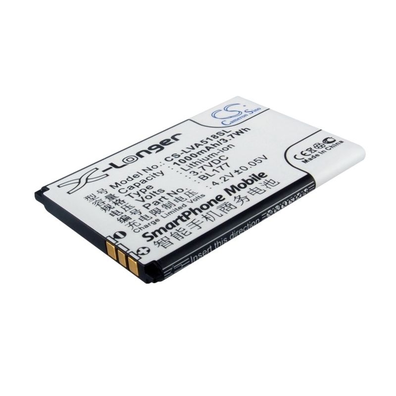Li-ion Battery fits Lenovo, a518 3.7V, 1000mAh Mobile & SmartPhone Cameron Sino Technology Limited