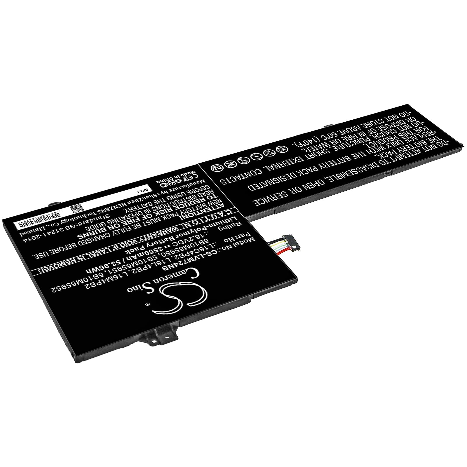 Li-ion Battery fits Lenovo, Air 14 Pro, Ideapad 720s-14 15.2V, 3550mAh Notebook & Laptop Cameron Sino Technology Limited