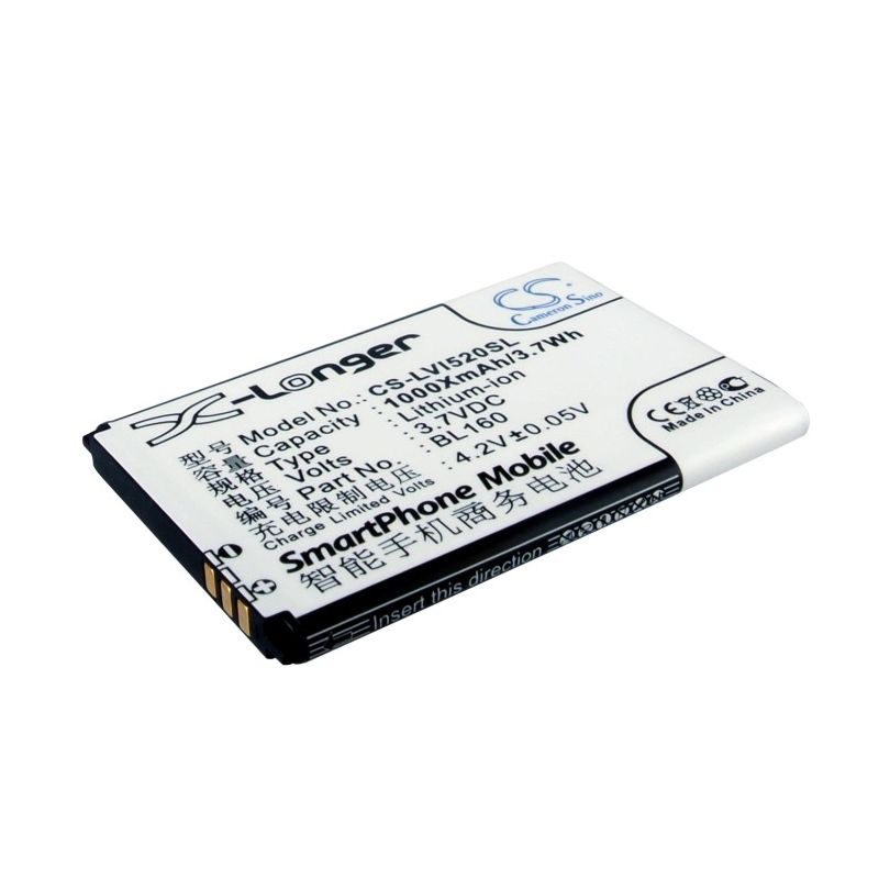 Li-ion Battery fits Lenovo, i200, i520 3.7V, 1000mAh Mobile & SmartPhone Cameron Sino Technology Limited