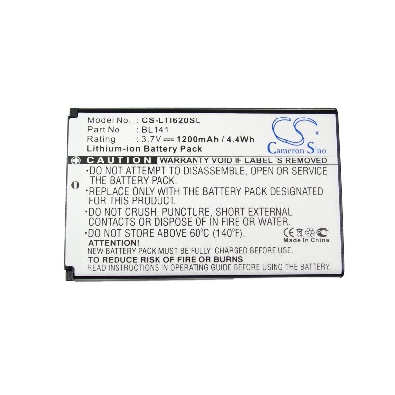 Li-ion Battery fits Lenovo, i62, o3 3.7V, 1400mAh Mobile & SmartPhone Cameron Sino Technology Limited (Suspended)