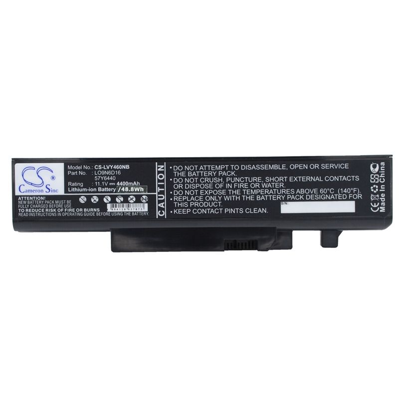 Li-ion Battery fits Lenovo, ideapad Y460, ideapad Y460 063334u, ideapad Y460 063335u 11.1V, 4400mAh Notebook & Laptop Cameron Sino Technology Limited