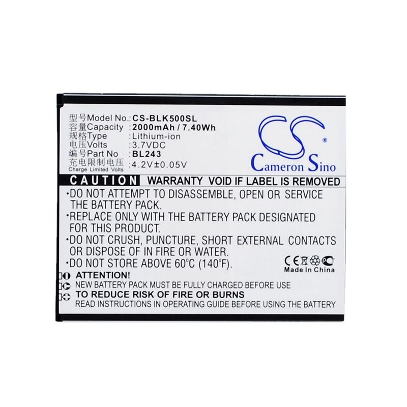 Li-ion Battery Fits Lenovo, K3 Note, K50-t3s, K50-t5 3.7v, 2000mah Mobile & SmartPhone Cameron Sino Technology Limited