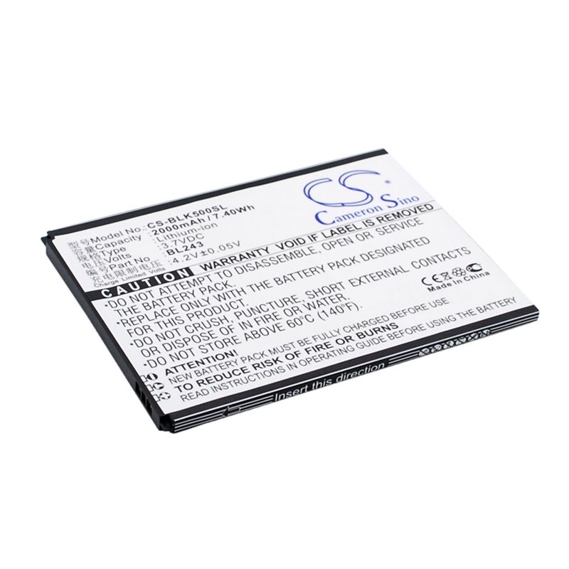 Li-ion Battery Fits Lenovo, K3 Note, K50-t3s, K50-t5 3.7v, 2000mah Mobile & SmartPhone Cameron Sino Technology Limited