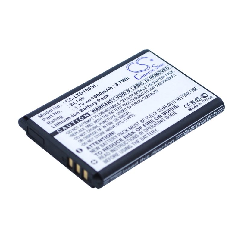 Li-ion Battery fits Lenovo, td16 3.7V, 1000mAh Communications Cameron Sino Technology Limited