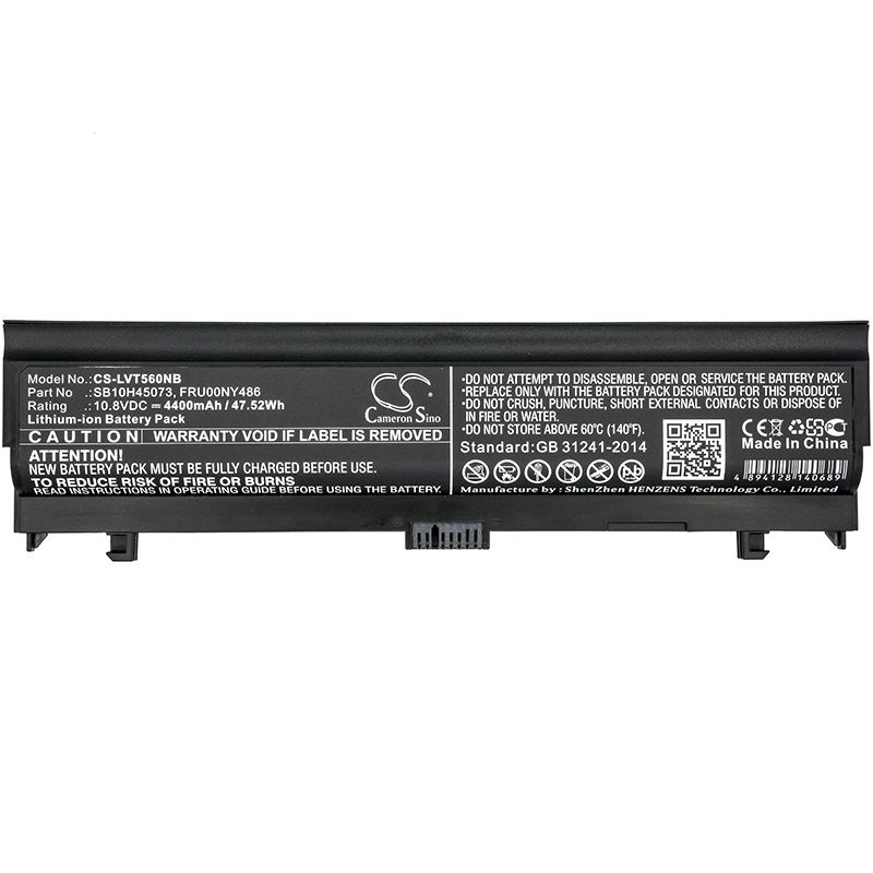 Li-ion Battery fits Lenovo, thinkpad L560, thinkpad L570 10.8V, 4400mAh Notebook & Laptop Cameron Sino Technology Limited