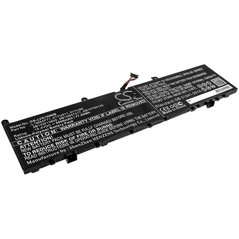 Li-ion Battery fits Lenovo, Thinkpad P1 2019, Thinkpad P1 2019 20qta000cd 15.4V, 3250mAh Notebook & Laptop Cameron Sino Technology Limited
