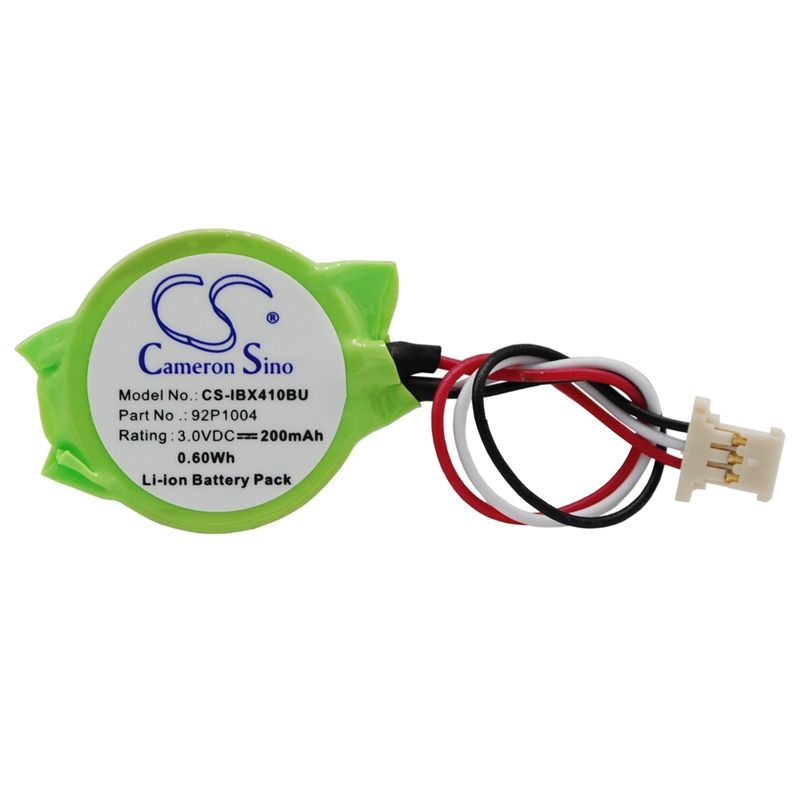 Li-ion Battery fits Lenovo, Thinkpad X200, Thinkpad X200 7454, Thinkpad X200 7458 3.0V, 200mAh CMOS / BackUp Cameron Sino Technology Limited