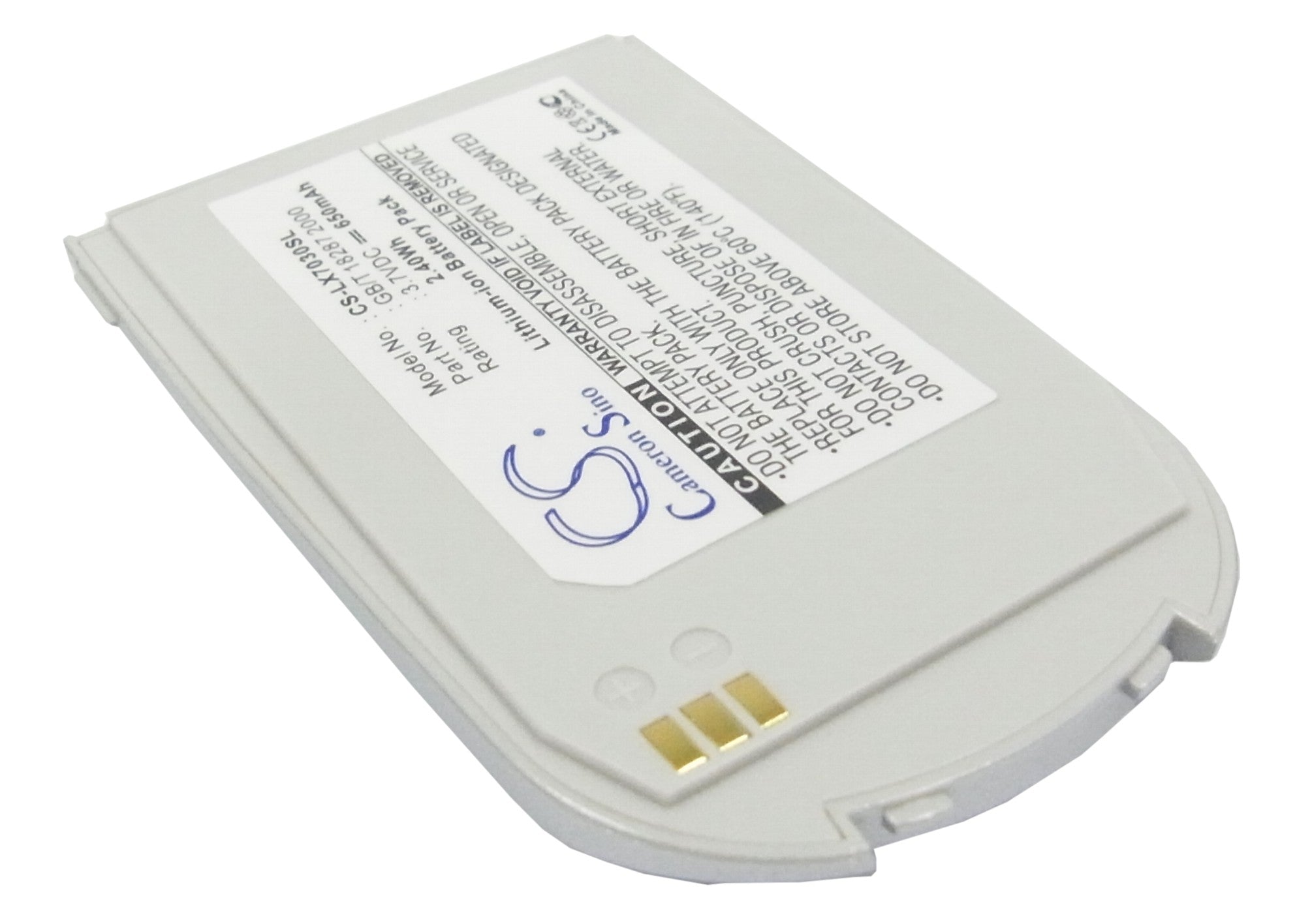 Li-ion Battery fits Lg, 7030, G7030, Lg7030 3.7V, 650mAh Mobile & SmartPhone Cameron Sino Technology Limited