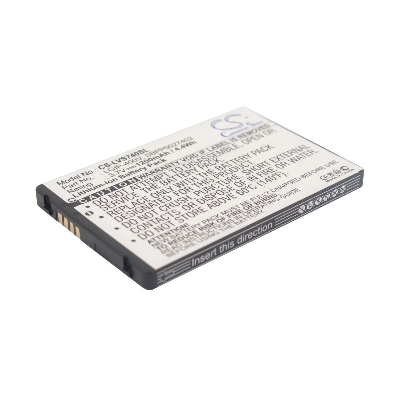 Li-ion Battery fits Lg, ally vs740, ally vs750, fathom vs750 3.7V, 1200mAh Communications Cameron Sino Technology Limited (Suspended)