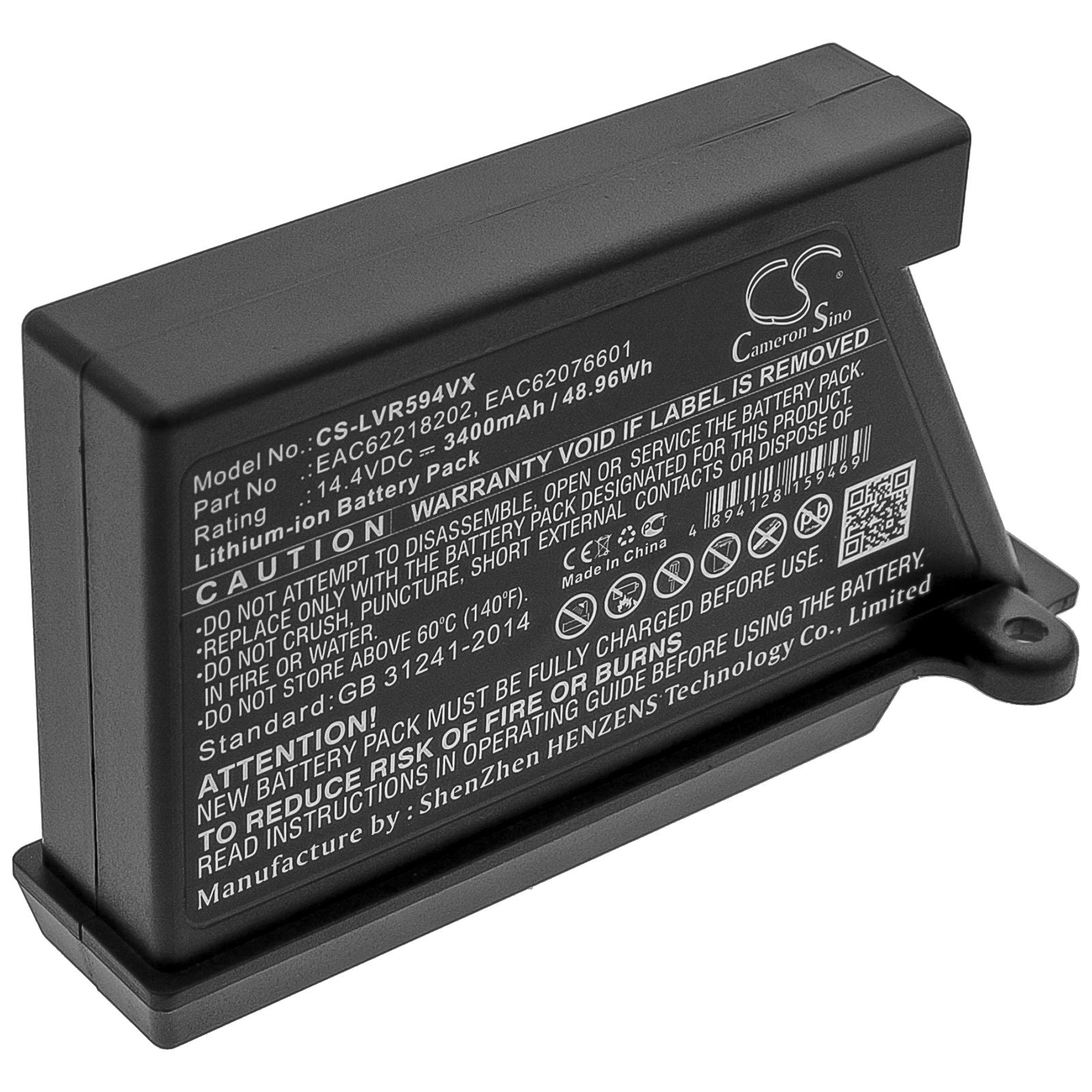 Li-ion Battery fits Lg, B056r028-9010, Eac60766101, Eac60766102, Eac60766103, Eac60766104, Eac60766105, Eac60766106, Eac60766107 Vacuum Cameron Sino Technology Limited