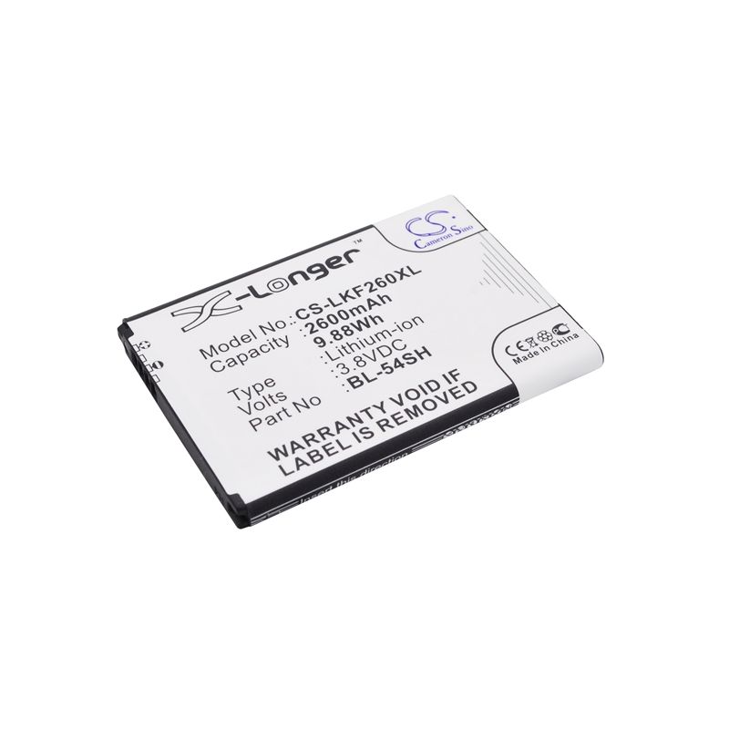 Li-ion Battery Fits Lg, Bello 2, Bello 2 Dual, Bello Ii 3.8v, 2600mah Mobile & SmartPhone Cameron Sino Technology Limited