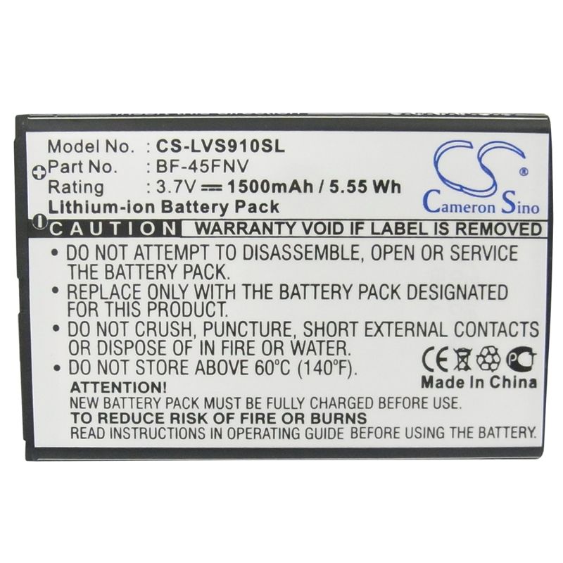 Li-ion Battery fits Lg, bryce, esteem 4g, ms910 3.7V, 1500mAh Mobile & SmartPhone Cameron Sino Technology Limited