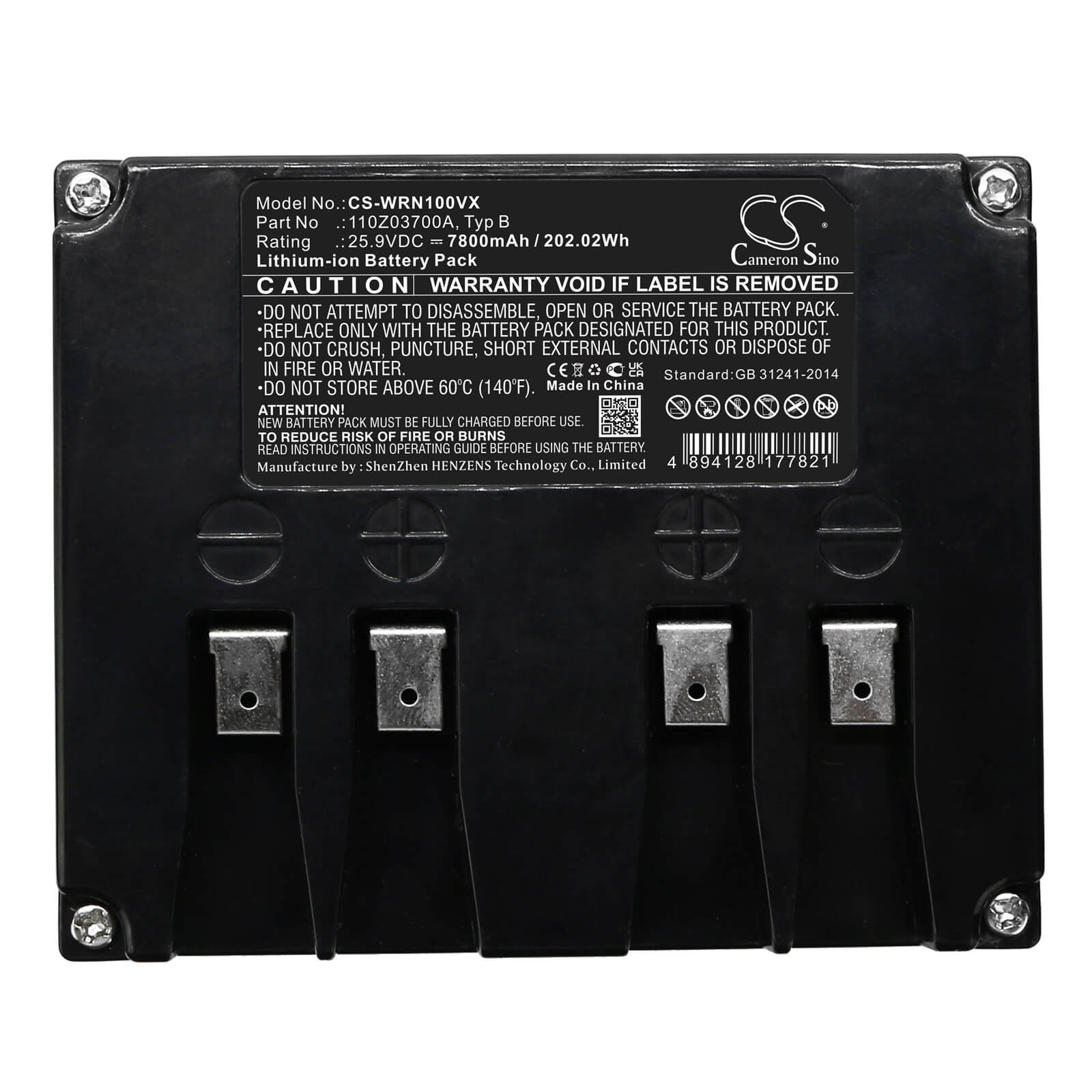 Li-ion Battery fits Lizard, M4, M440 25.9V, 7800mAh / 202.02Wh Lawn Mowers Cameron Sino Technology Limited