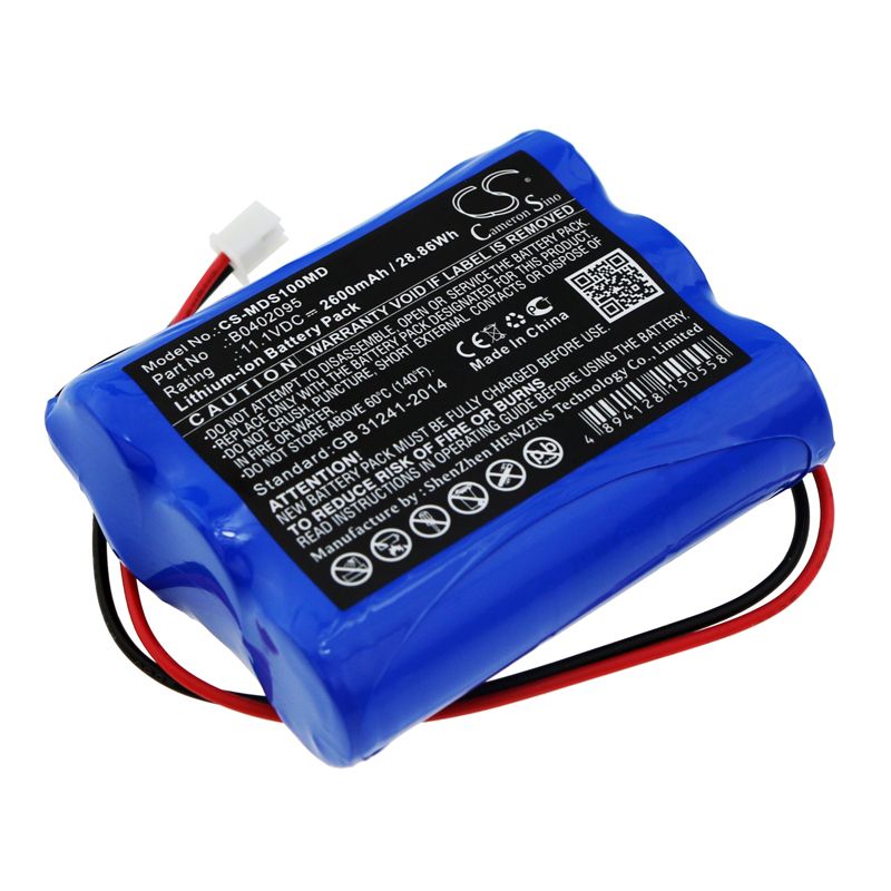 Li-ion Battery fits Medsonic, Mscpr-1a 11.1V, 2600mAh Medical Cameron Sino Technology Limited