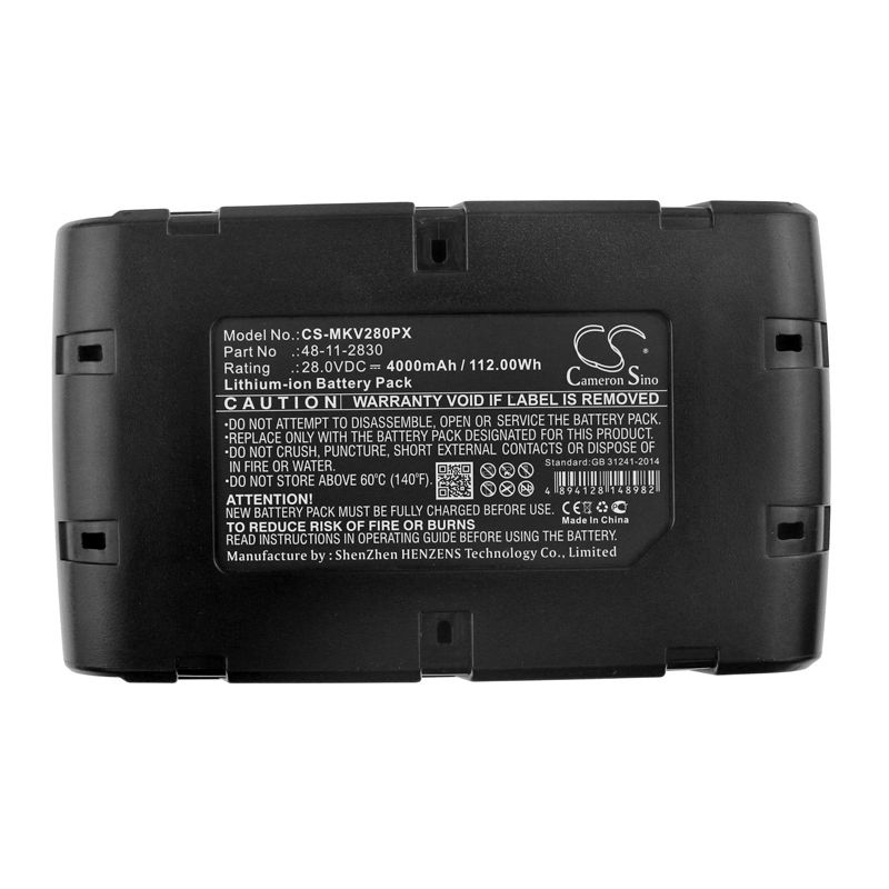 Li-ion Battery fits Milwaukee, 0721-20, 0721-21 28.0V, 4000mAh Power Tools Cameron Sino Technology Limited