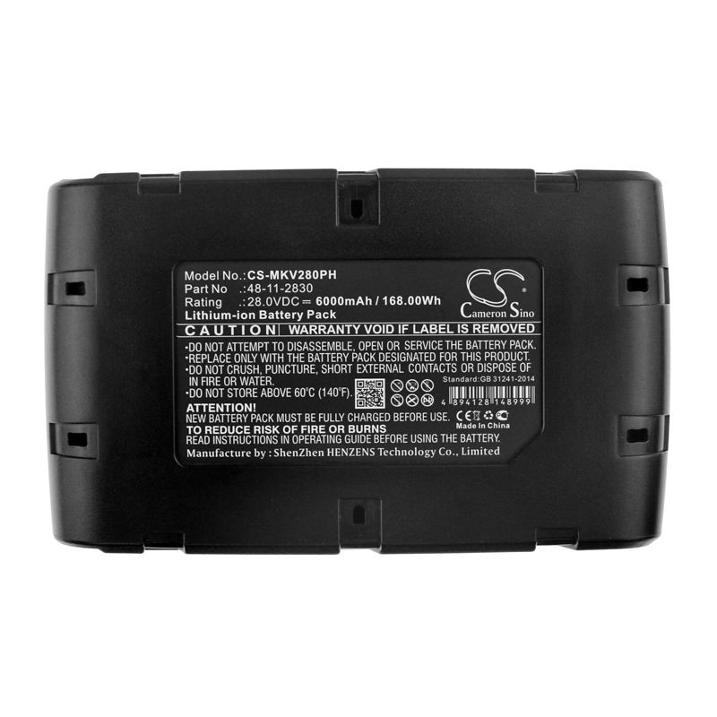 Li-ion Battery fits Milwaukee, 0721-20, 0721-21 28.0V, 6000mAh Power Tools Cameron Sino Technology Limited