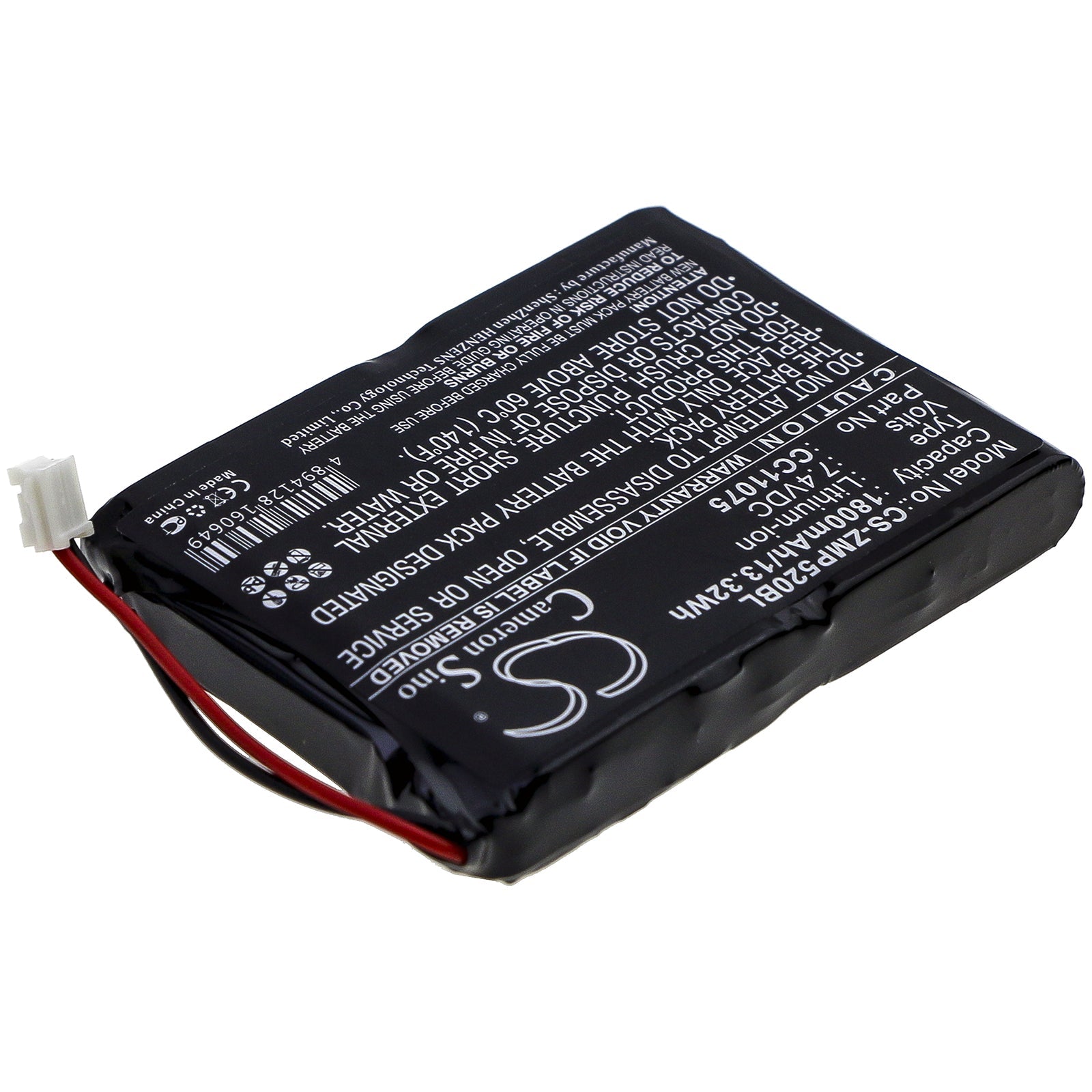 Li-ion Battery fits Monarch, Cc11075, Zebra, Cc11075 7.4V, 1800mAh Portable Printer Cameron Sino Technology Limited